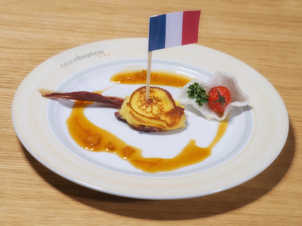 Crêpes de pommes de terre et canard