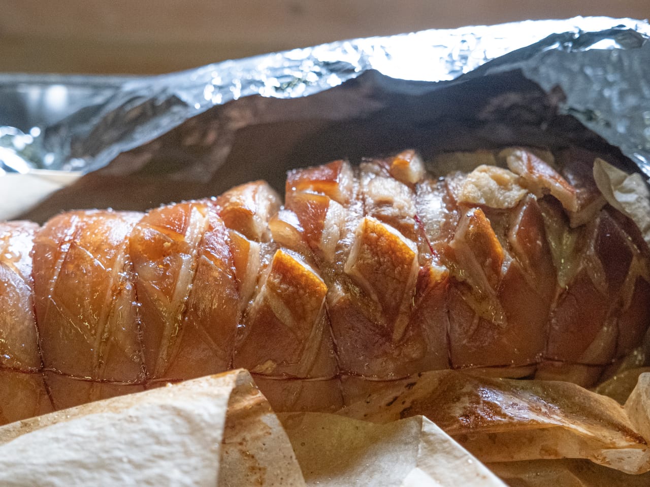 La pancetta appena sfornata