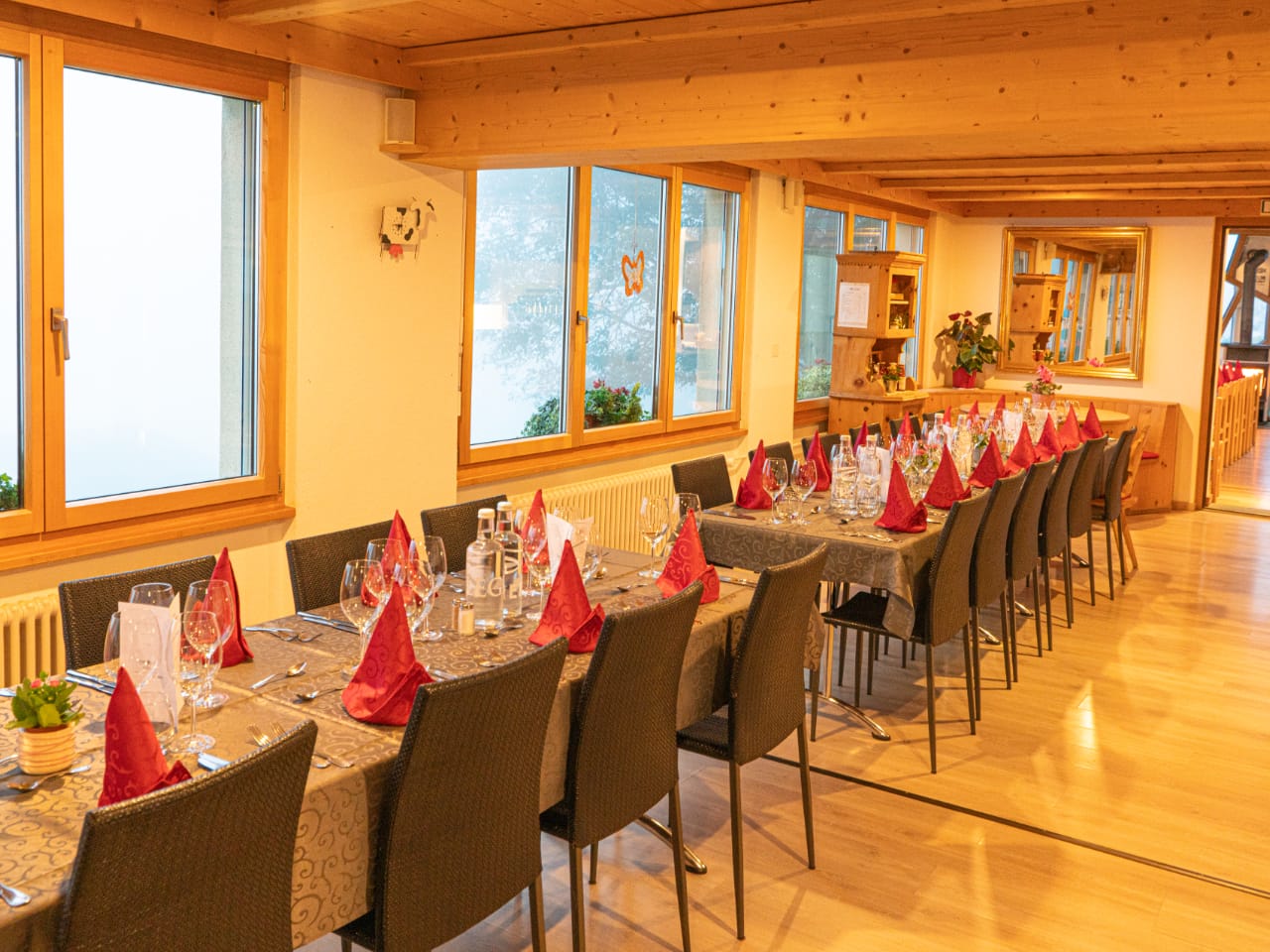 La sala del Miravalle pronta per i nostri soci e i loro amici